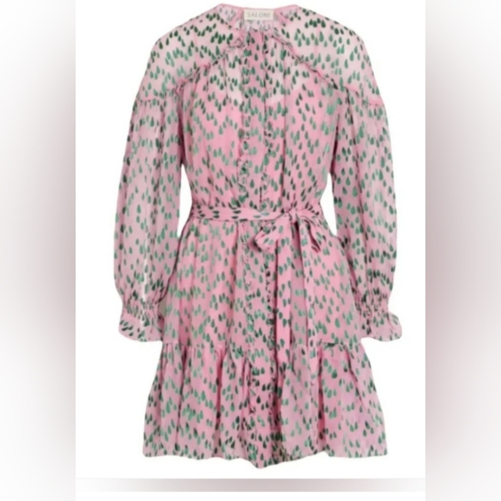 Saloni Pixie Mini Pink And Green Patterned Women'… - image 4